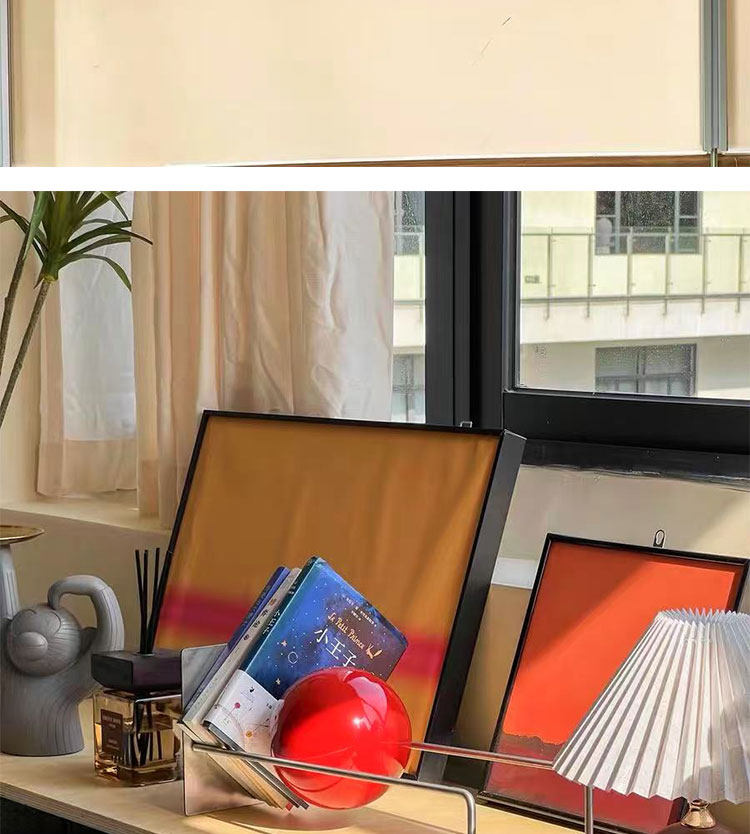 Modern Creative Stainless Steel Desktop Bookshelf Newspaper Rack Bauhaus Deco Metal Storage Ancient Sloping Living Room detail