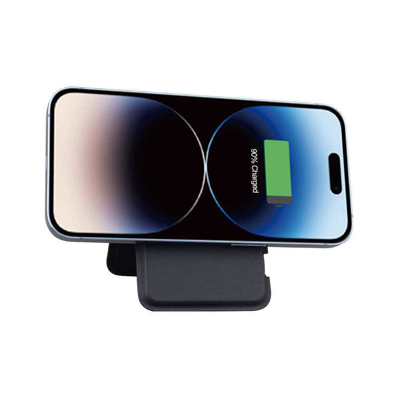 Multifunctional Magnetic 3-in-1 Wireless Charger Phone Stand with Back Card Slot Support Horizontal Vertical Viewing detail