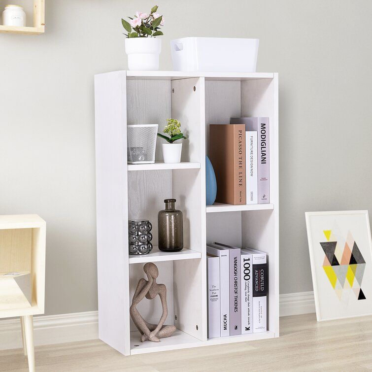Contemporary 5-Cube Wooden Eco-Friendly Durable Bookshelves Panel Style for Home Office Living Room Workshop Modern Furniture detail