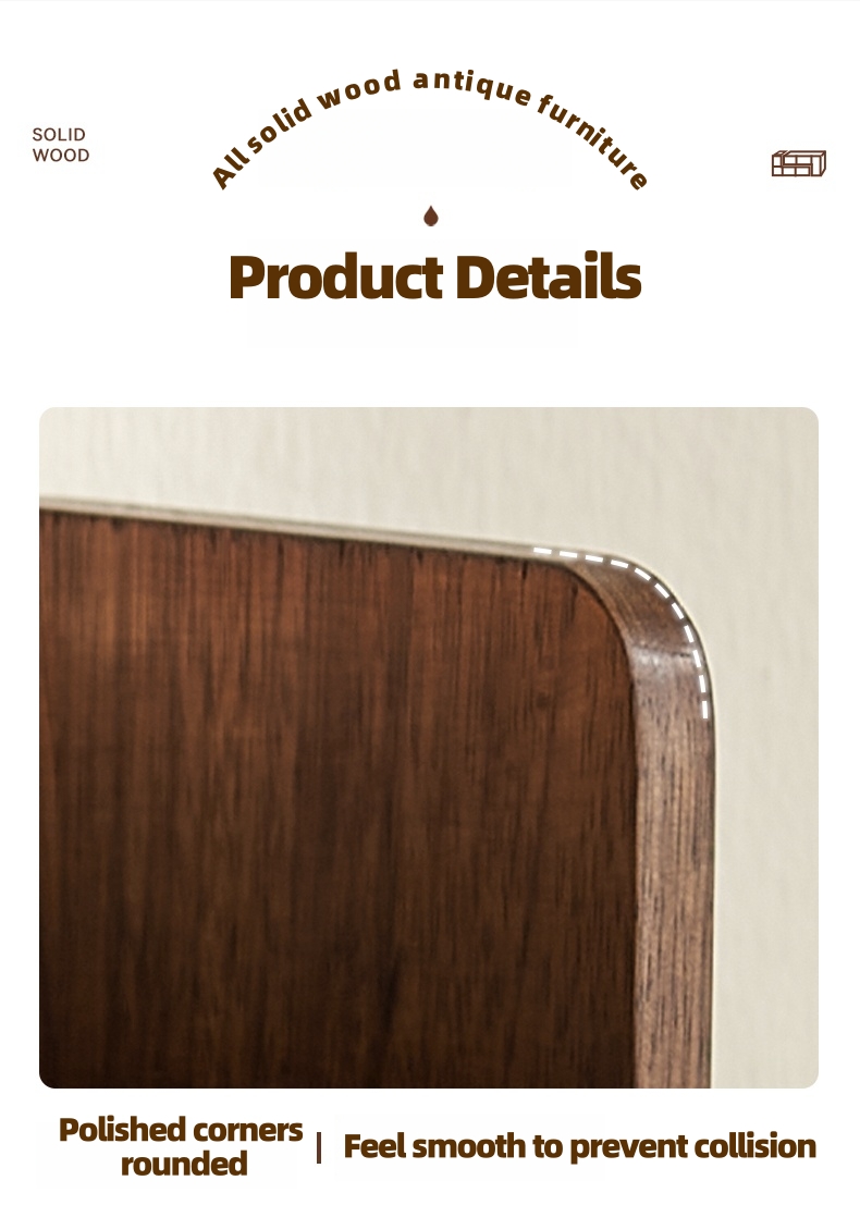 Solid Wood Standing Type Storage Rack Modern Coffee & Dining Table Cup Holder Desktop Bookshelf detail