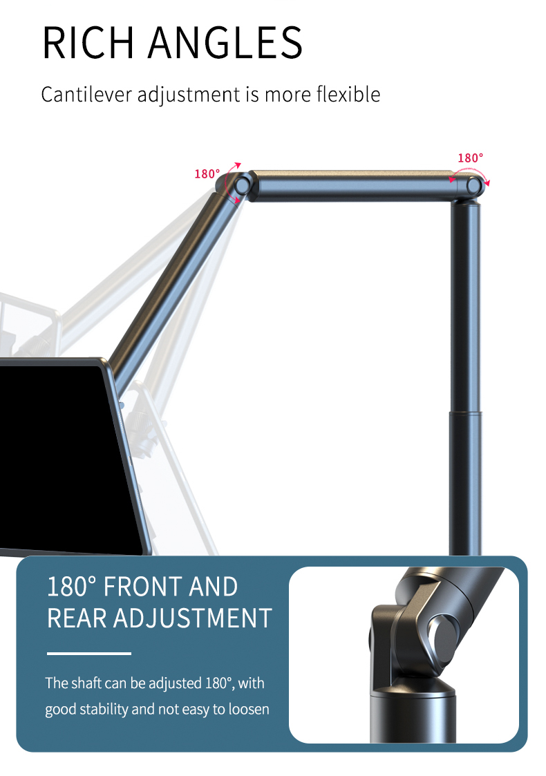 Adjustable Aluminum Telescopic Rod Lazy Holder Universal Support for iPad & Mobile Phone detail