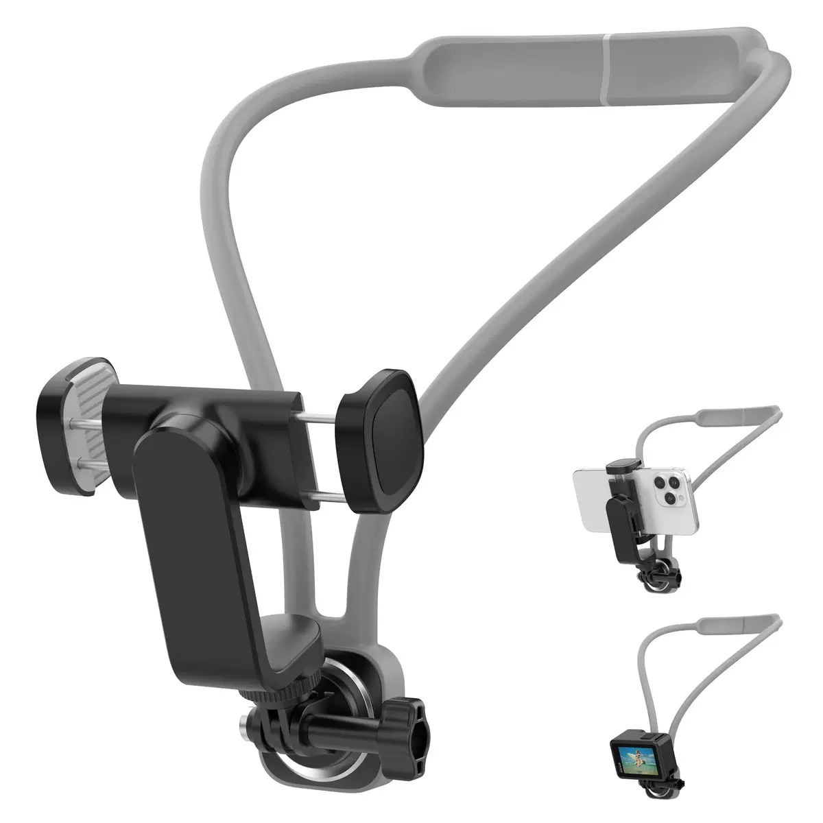 Neck Holder for Mobile Phone Holder Neck Mount for Phone Neck Mount for Cell Phone Hands Free POV/Vlog Neck Phone Holder product view