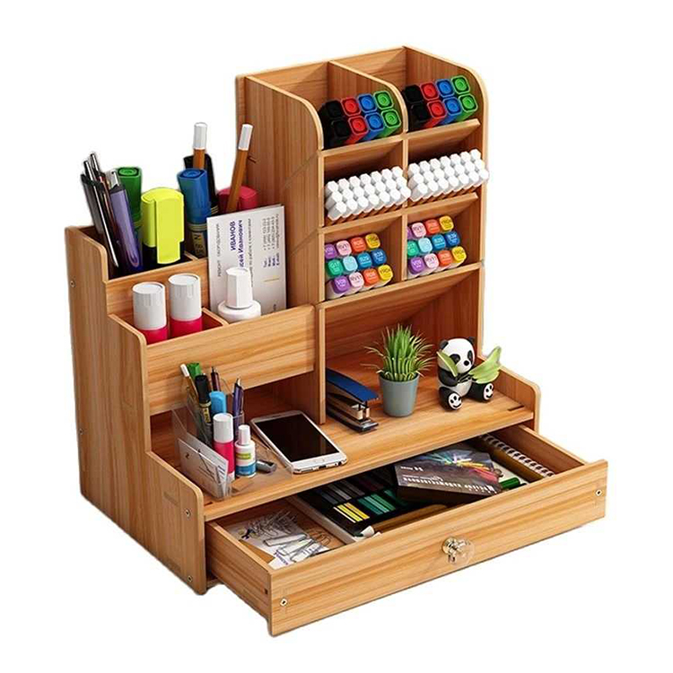 Creative Multi-Functional Pen Holder Desk Organizer Storage Box Modern Student Desktop Pen Rack Office Supplies