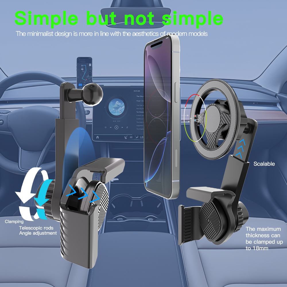 Universal Car Phone Holder N52 Magnet Phone Stand New Energy Vehicles Mobile Phone Holders for Car Display Screen and Computer detail