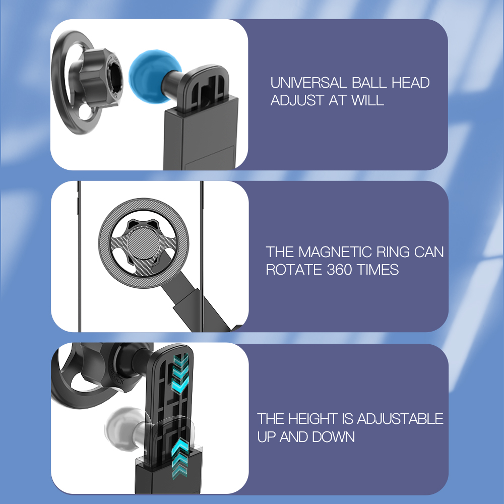 Universal Car Phone Holder N52 Magnet Phone Stand New Energy Vehicles Mobile Phone Holders for Car Display Screen and Computer product view