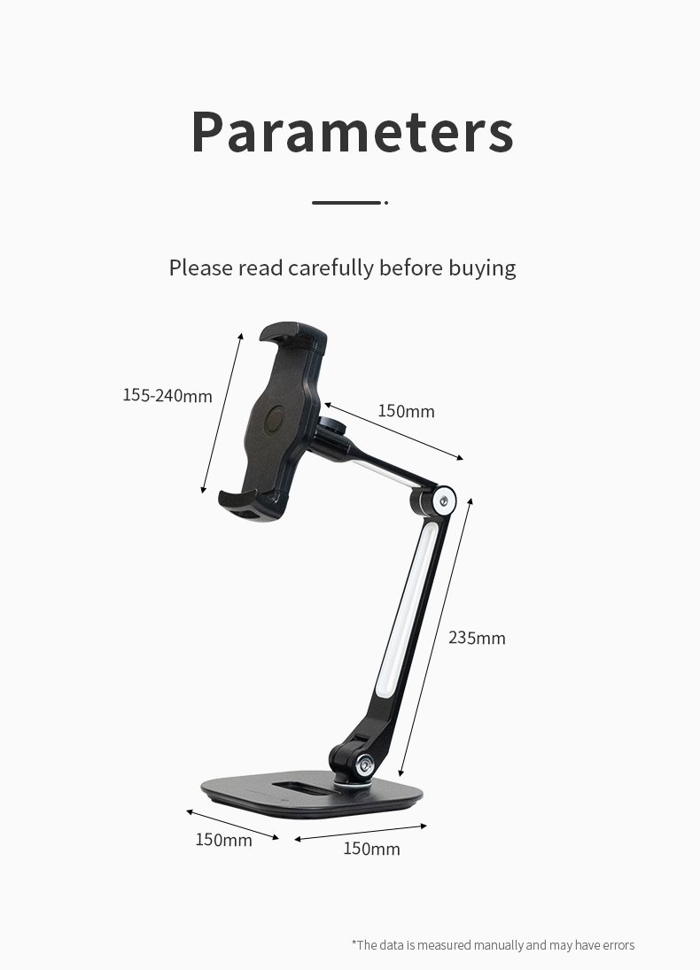 Phone Holder Tablet Stand Aluminium Stand 360 Rotation Aluminum+Plastic  Mobile Accessories  Laptop Free Hands OEM ODE detail
