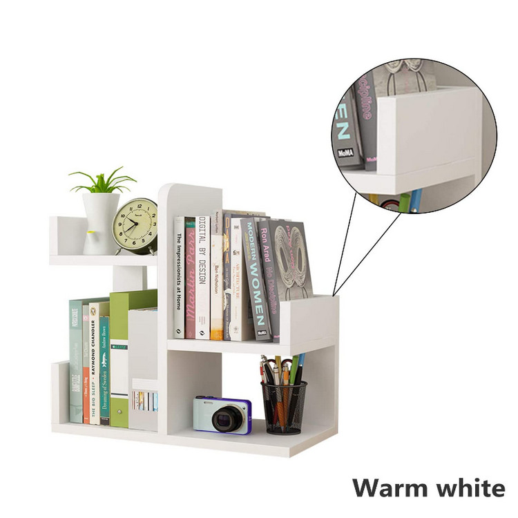 Countertop Display Shelf Office Storage Rack Wood Desktop Bookshelf Desktop Organizer product view