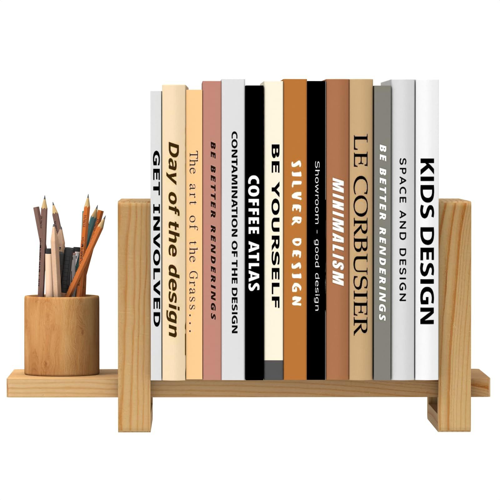 Adjustable Desktop Bookshelf Retro Tabletop Bookshelf Desk Shelf for Top of Desk in Living Room Home Office Perfect for Books