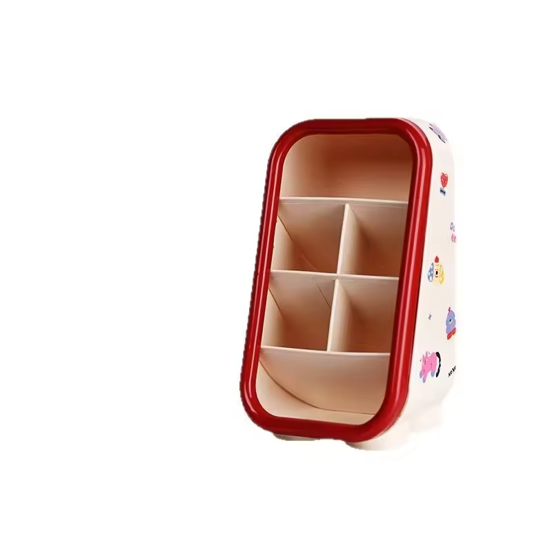 Cute Cartoon Multifunctional Four-Tier PP Plastic Injection Office Organizer Home Desk Table School Stationery Pen Holder product view