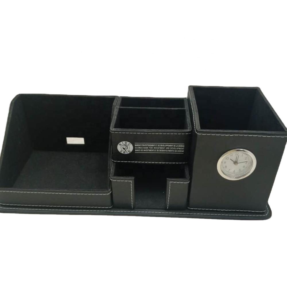 LG- B050 Premium PU Leather Multifunction Desktop Organizer Built-in Pen Holder Custom Branding Available for Office Home Use detail