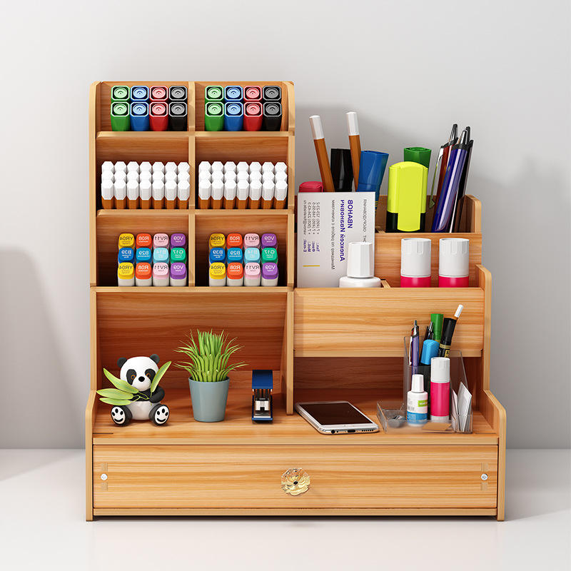 Creative Multi-Functional Pen Holder Desk Organizer Storage Box Modern Student Desktop Pen Rack Office Supplies detail
