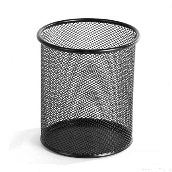 Office Durable Desk Stationary Accessories Custom Round Metal Mesh Pen Stand Holder
