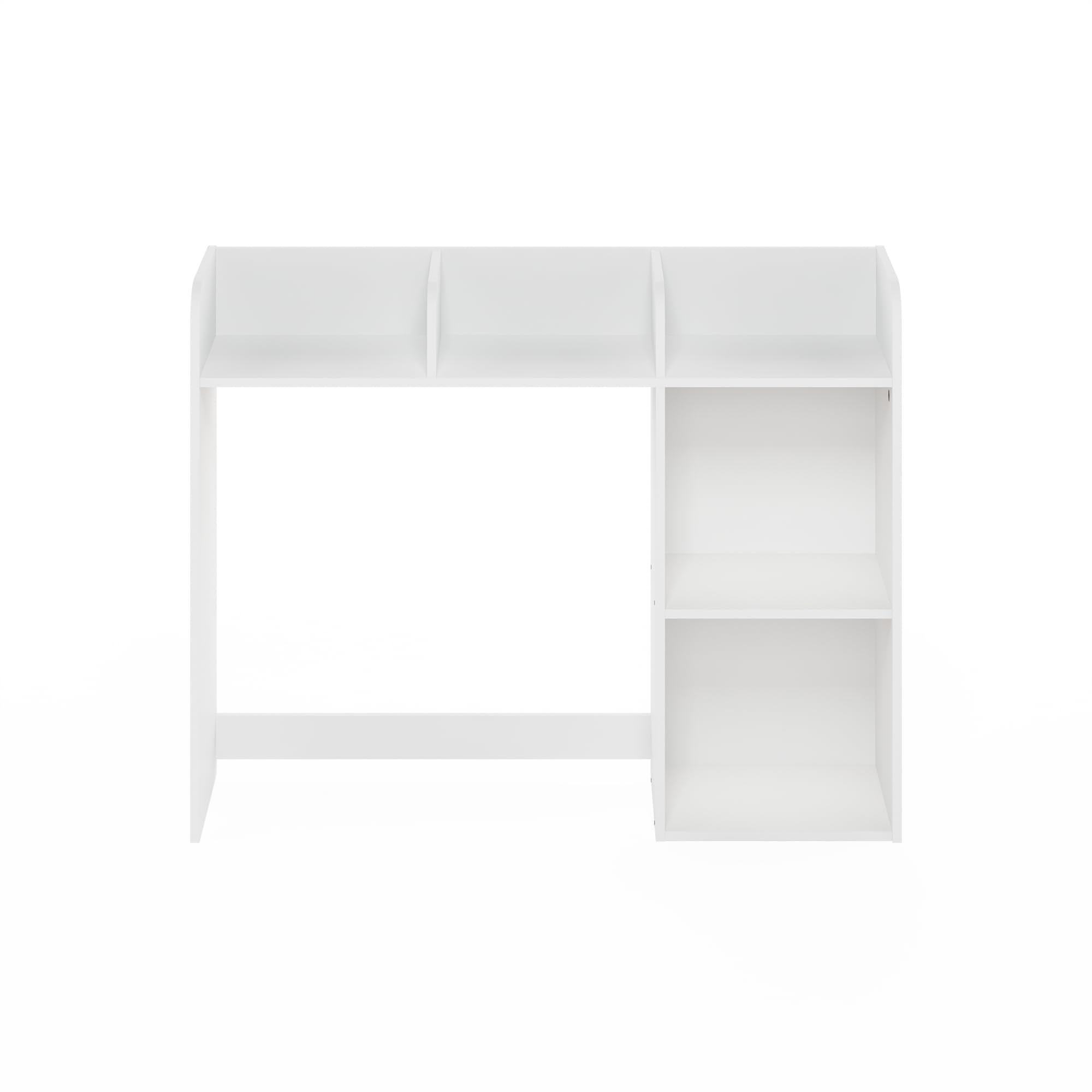 Multi-function White Mdf 5-Shelf Desktop Bookshelf Hutch Shelves Living Room Furniture Wooden Desk Organizer Storage Rack product view