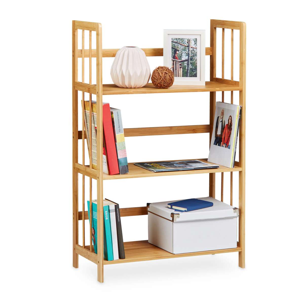 Customized Cheap Natural Bamboo Living Room Corner Expandable Modern Minimalist Bookshelf Storage Rack detail