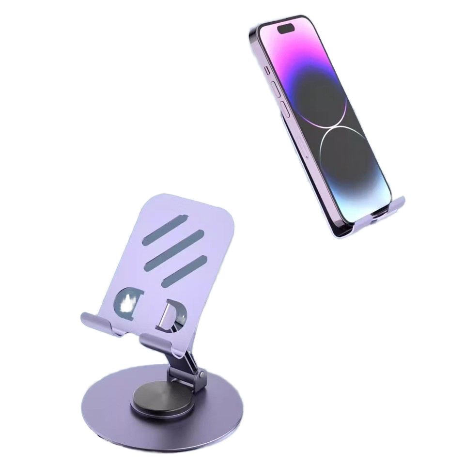 124g Full Metal Rotating Dashboard Phone Stand Lazy Desktop Stand with Live Streaming Watching Support Dropshipping Accepted