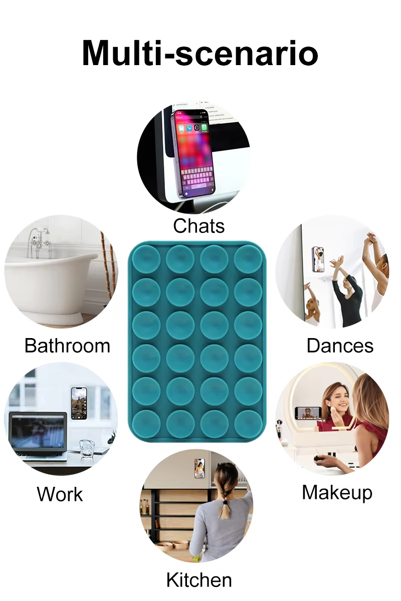 Magnetic Suction Phone Holder for MagSafe Case Silicone Adhesive Grip Stand for iPhone Removable Hands-Free Selfie iPhone Case detail