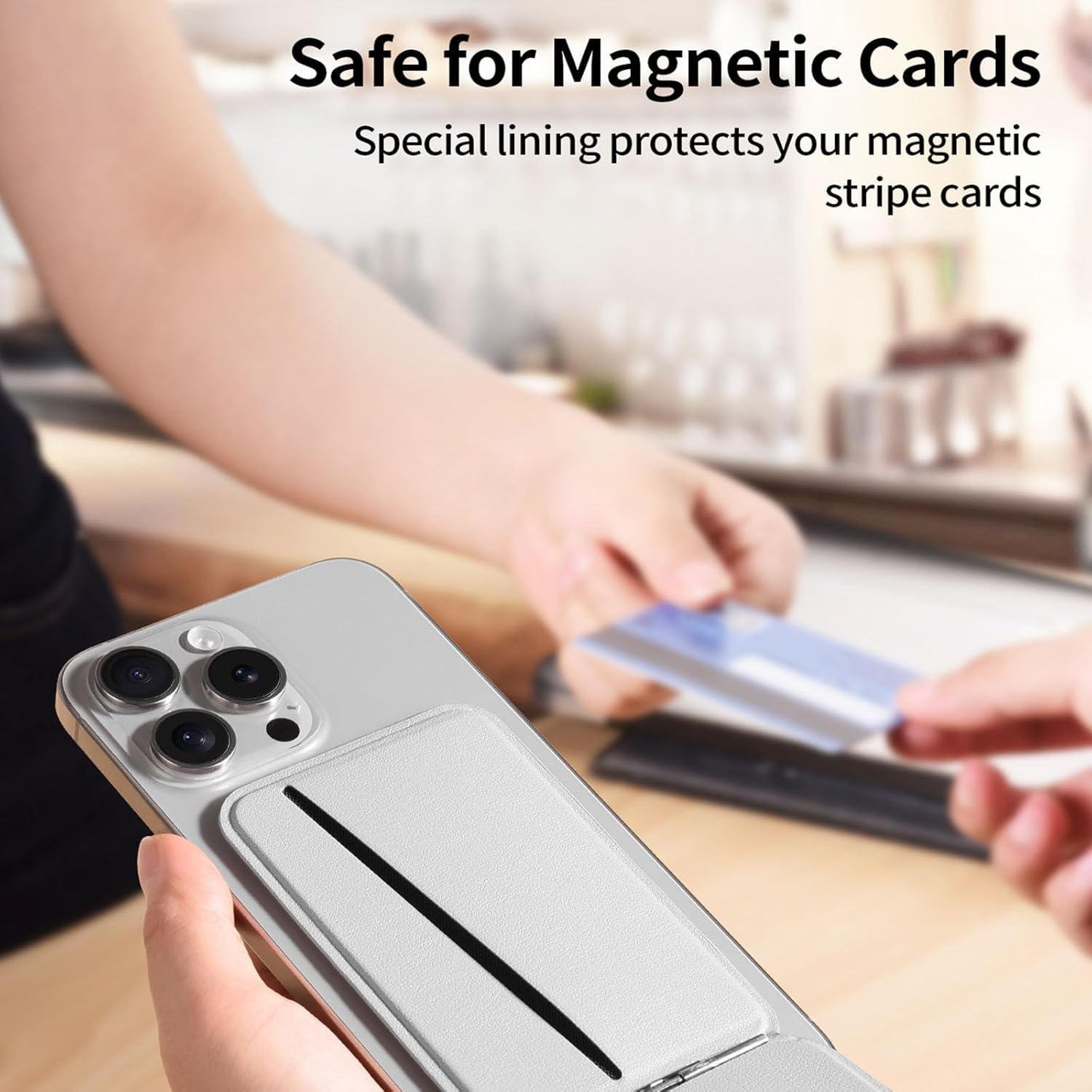 2 in 1 Phones Stand & Card Holder with Not Slip Feet for Stable Placement During Photography Meeting Stand Phones Mount detail