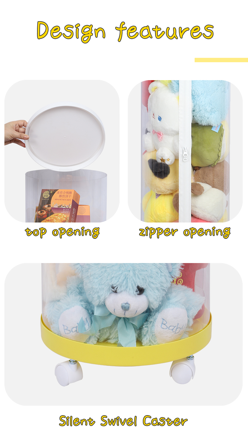 Premium Black Foldable Multifunctional Minimalist Stackable Eco-Friendly PET+PP Toy Storage Holder Office Stationery Kids detail