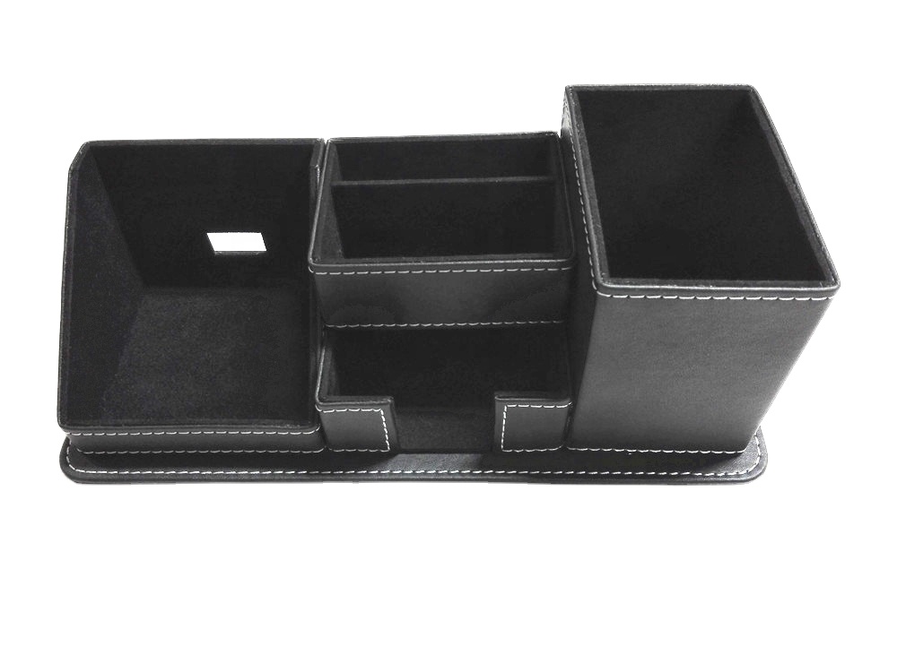 LG-B050 Classic Design Leather Made Multi-functional Pen Desk Holder Organizer Foldable Detachable Design High Quality Office detail