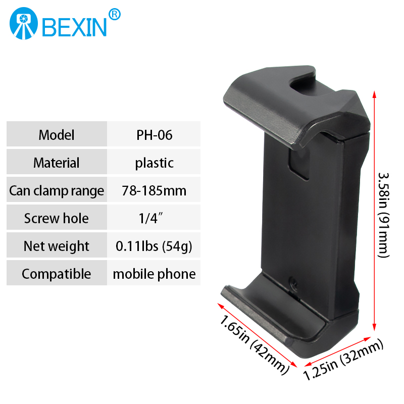 BEXIN Best-selling Plastic Phone Clip With Expandable Phone Clip Stand, Suitable for Mobile Live Streaming Stand product view