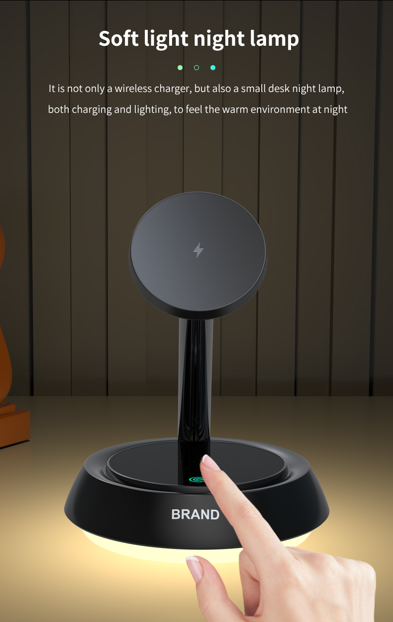 Best Selling Multifunctional Magnetic Phone Holder 3 in 1 Wireless Charger Stand for IPhone detail