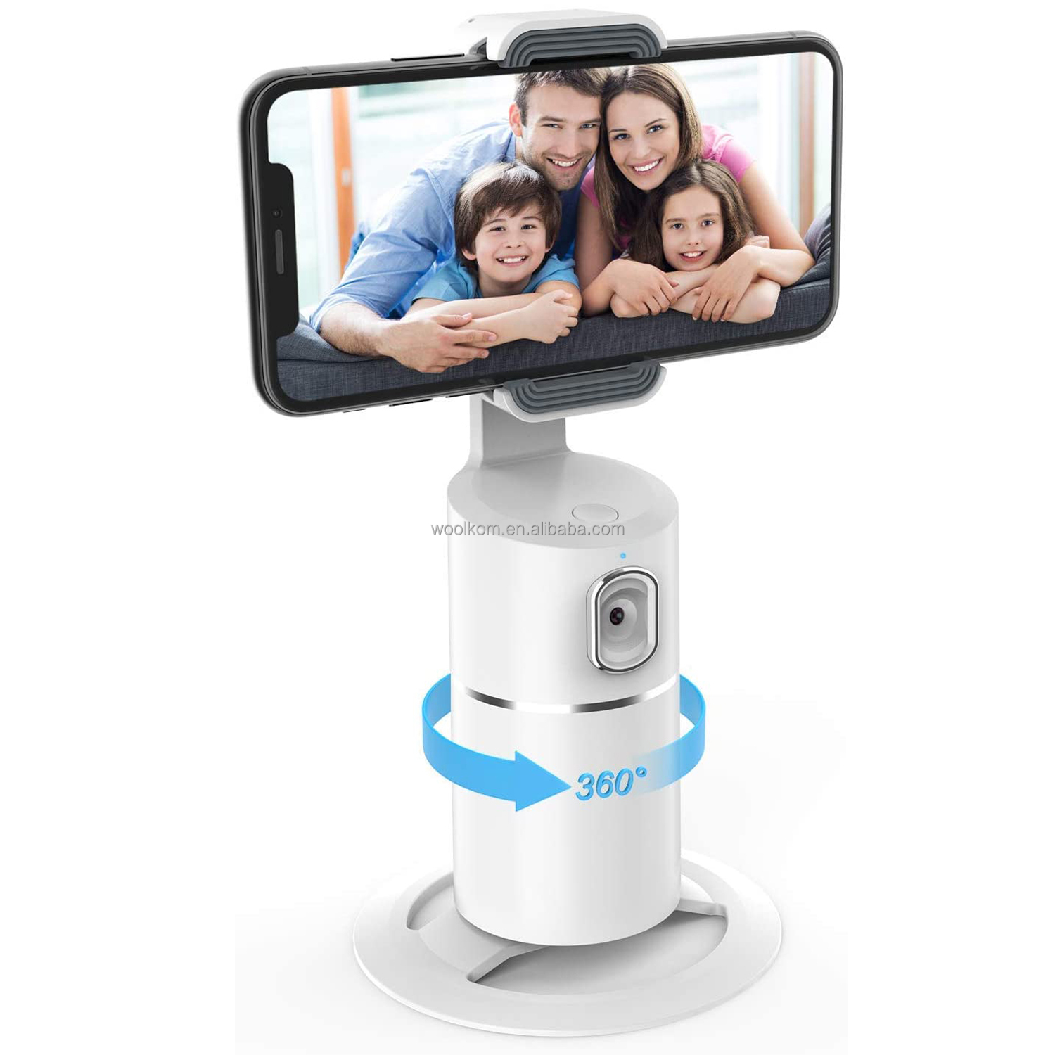 AI Face Tracking Cell Phone Stand Desktop Phone Holder Dock with 360 Rotate Smart Object Track Camera Cradle for iPhone Android detail