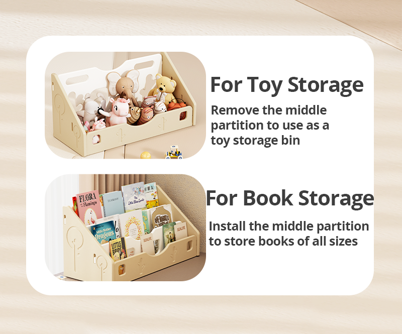 Portable Bay Window Bookshelf for Home Office Sturdy Plastic Desktop Organizer for Small Bookcase Activity Storage detail