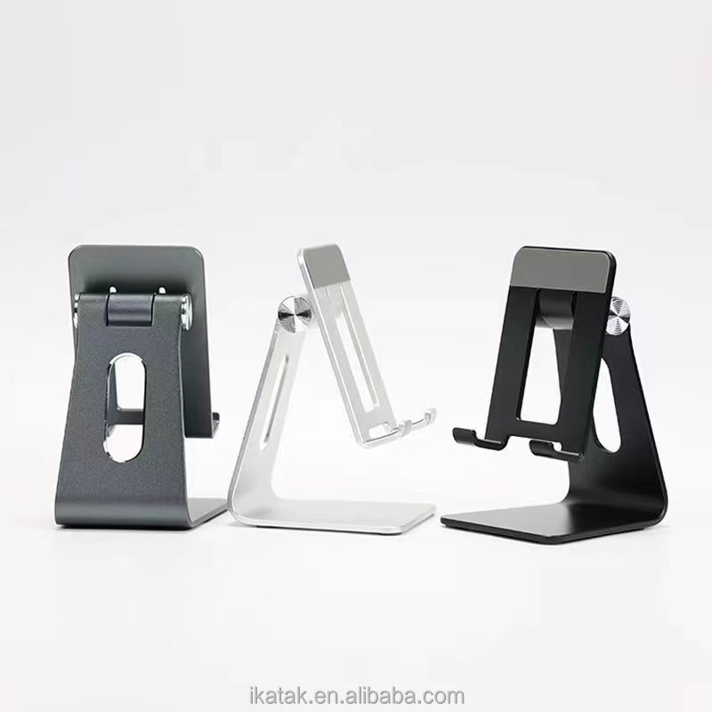IKATAK Aluminum Alloy Portable Folding Desk Phone Stand with Customizable Logo Gift Box for 4-10 Inch Mobile Phones & Tablets detail
