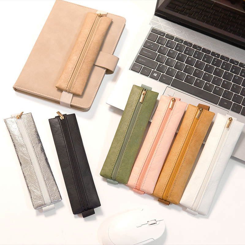 GF/OEM GFS-5132 Pencil Case Elastic Band Notebook Pen Holder Portable Dupont Paper Zipper Waterproof School Office Use 19.5x5cm detail