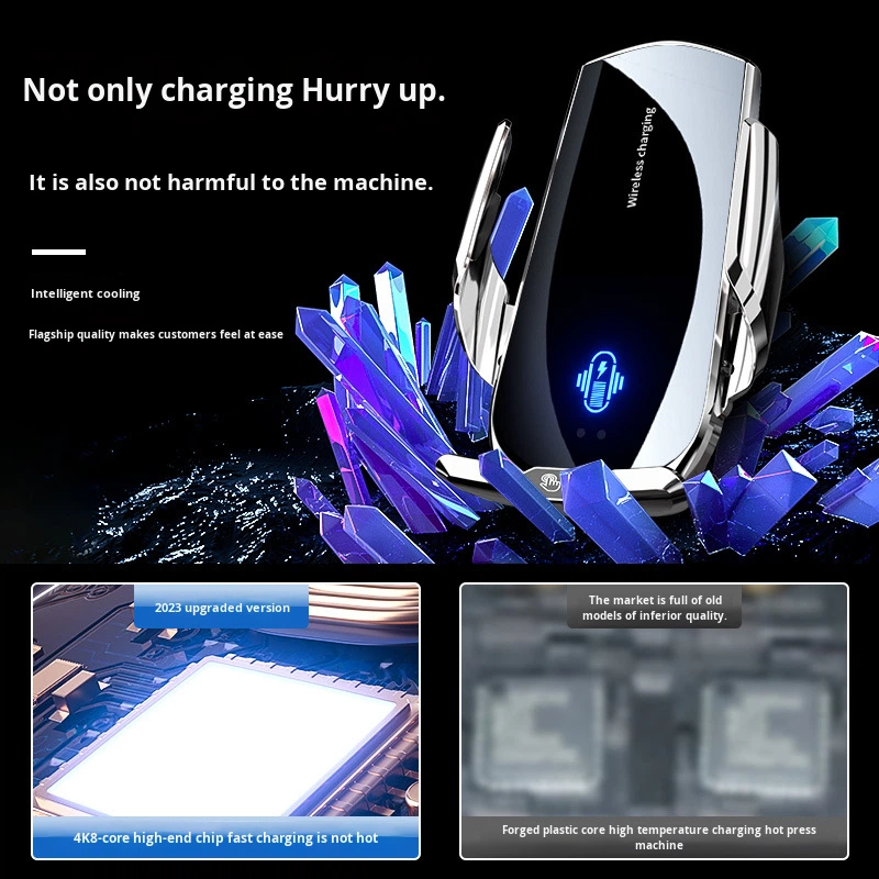 A2 Auto Clamping 15W Fast Wireless Charging Cell Phone Charging Stand & Holders for Car Use product view