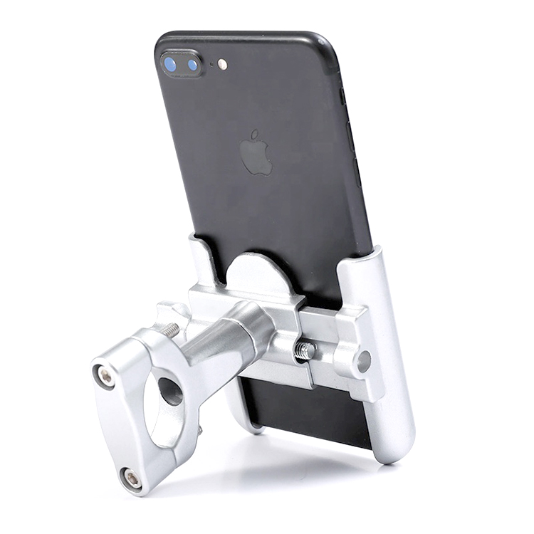 Aluminum Bike/Motorcycle Phone Mount Holder 360 Adjustable Flexible Handlebar Fix Universal Cell Phone Stand product view