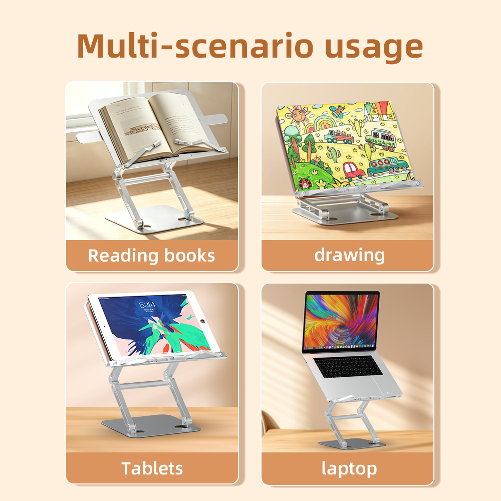 Desktop Book Stand Adjustable Foldable Reading Rack Portable Height Adjustable Bookshelf for Students Kids Picture Books detail