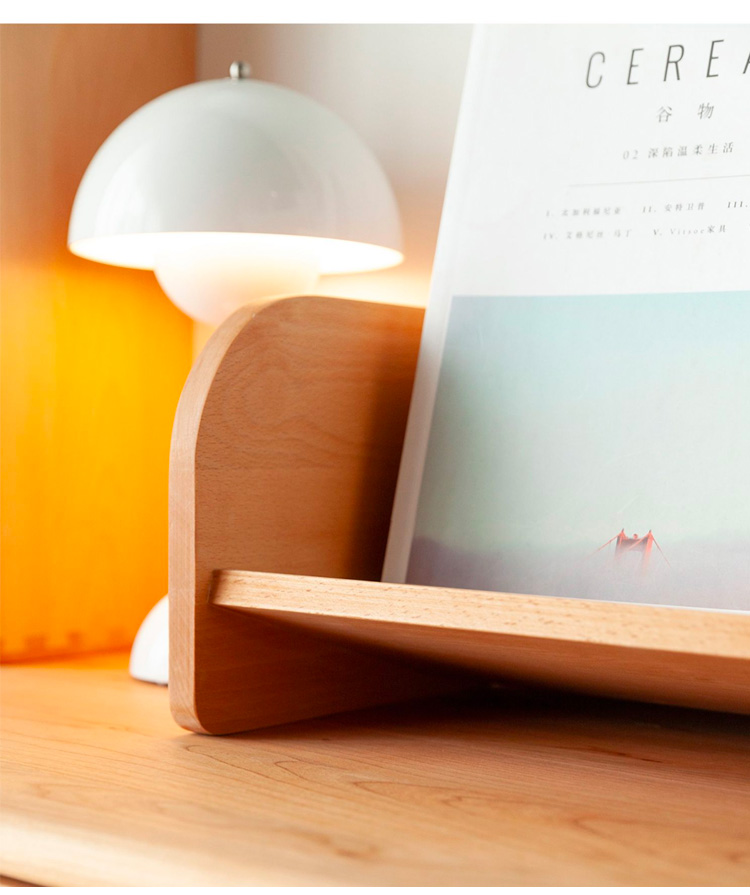 Simple Student Multipurpose Desktop Bookshelf Desk Bookcase Wooden Office Bookrack detail