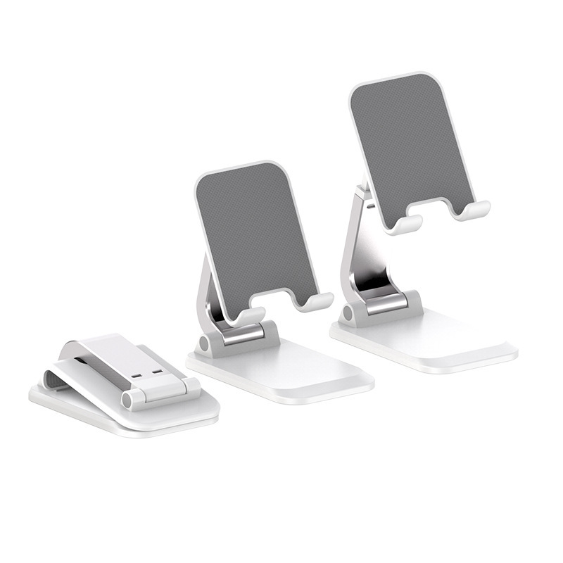 Adjustable ABS+Aluminum Alloy Phone Stand with Non-Slip Base Silicone Pad Compatible All Phones Tablets Desk Use product view