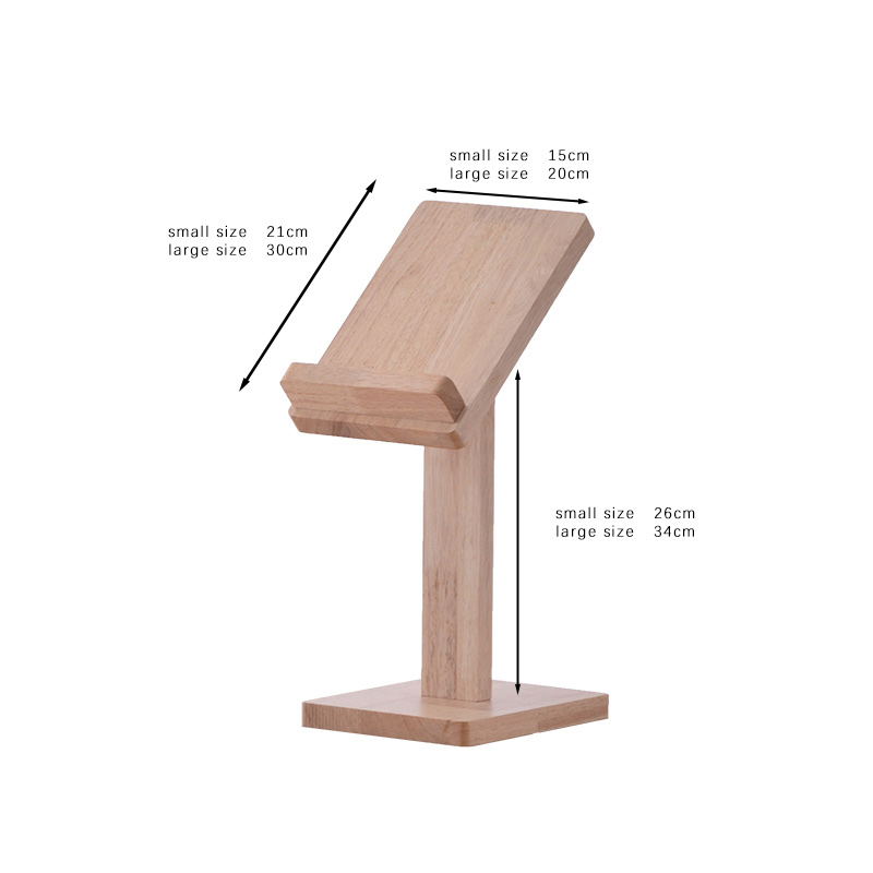 Custom Adjustable Angle Wooden Book Display Stand, Double Layer Desktop Bookshelf Rack for Library Bookstore Office Home detail
