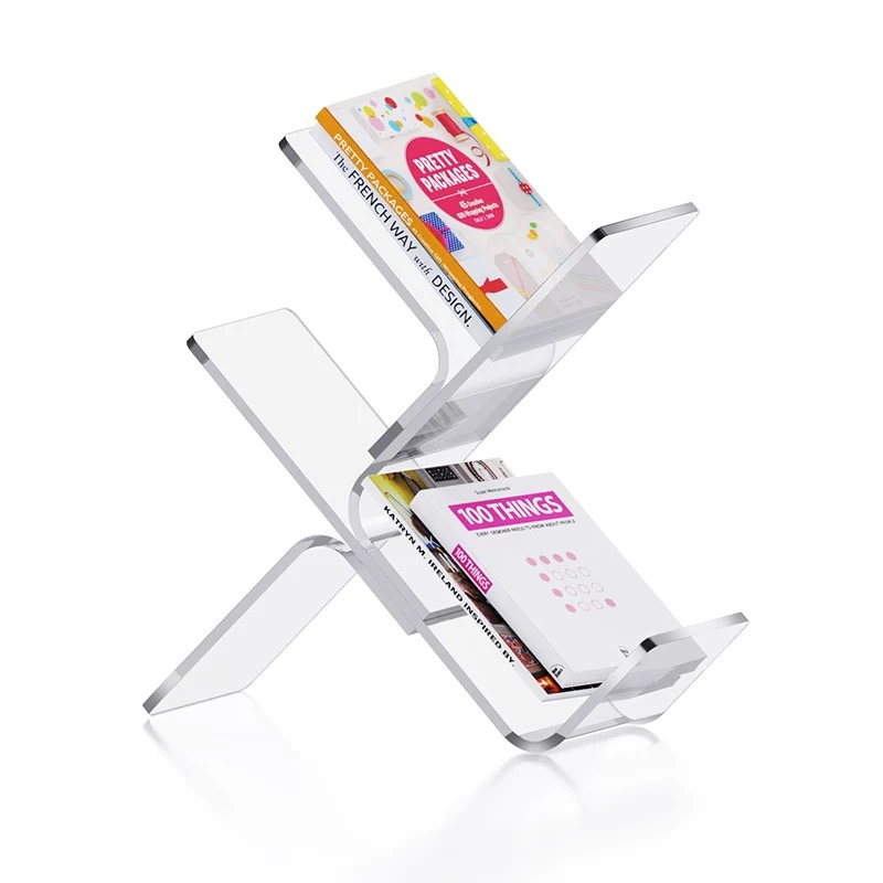 Acrylic Bookshelf Tree-Shaped Desktop Storage Rack Floor-Standing Children's Bookshelf Creative Reading Bookshelf detail