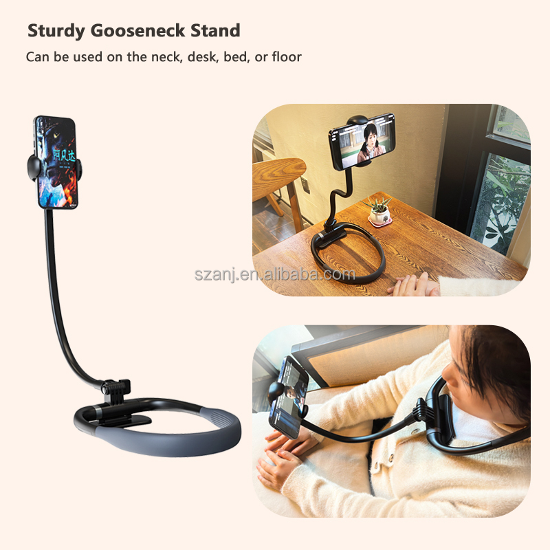 Universal Smart Mobile Phone Stand, Hanging on Neck Cell Phone Mount Holder, Lazy Cell Phone Holder detail