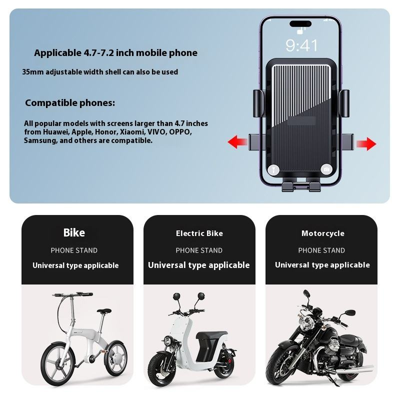 Custom Logo Bike Phone Holder 360 Adjustable Flexible Bicycle Handlebar Phone Stand product view