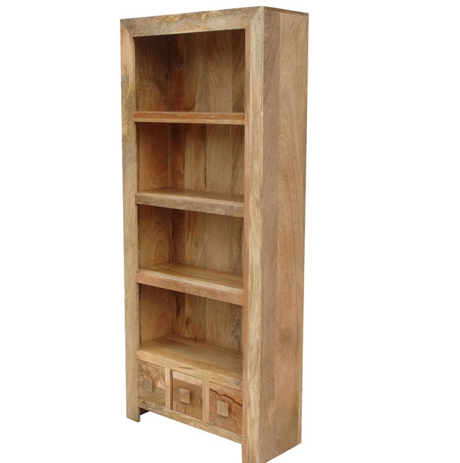 New Design Mango and Acacia Wood Storage Organizer Display Shelf Rack Adjustable Wood Desktop Bookshelf detail