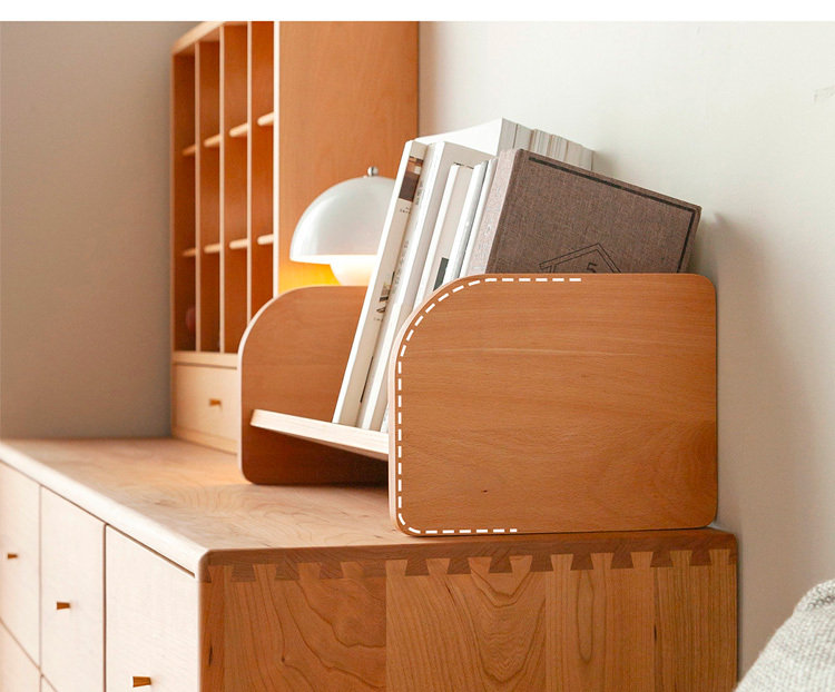 Simple Student Multipurpose Desktop Bookshelf Desk Bookcase Wooden Office Bookrack detail