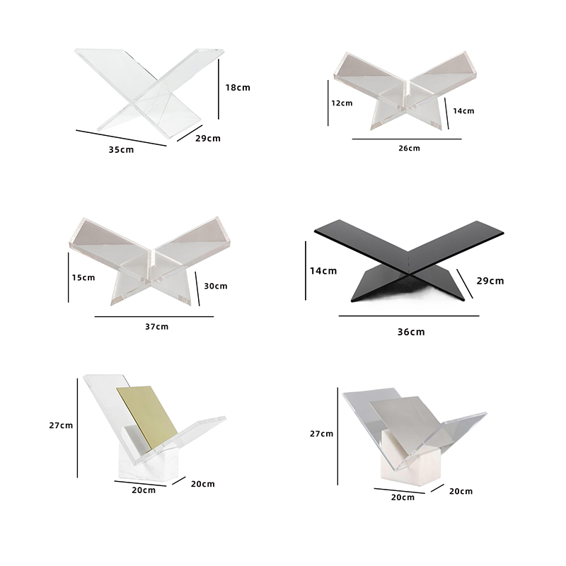 Acrylic Reading Bookshelf Photo Album Book Display Rack Living Room Coffee Table Multifunctional Desktop Decoration detail