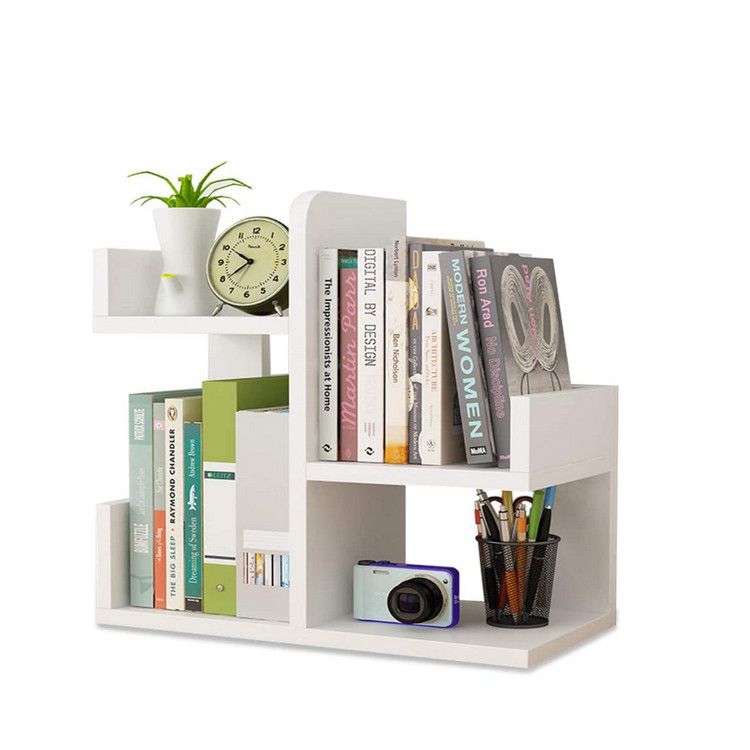 Countertop Display Shelf Office Storage Rack Wood Desktop Bookshelf Desktop Organizer product view
