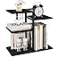Desktop Shelf Organizer 5-Layer Wooden Classic Durable Desk Bookshelf Small Tabletop Adjustable Display Rack for Living Room product view