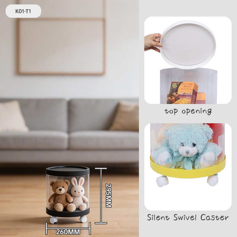 Premium Black Foldable Multifunctional Minimalist Stackable Eco-Friendly PET+PP Toy Storage Holder Office Stationery Kids