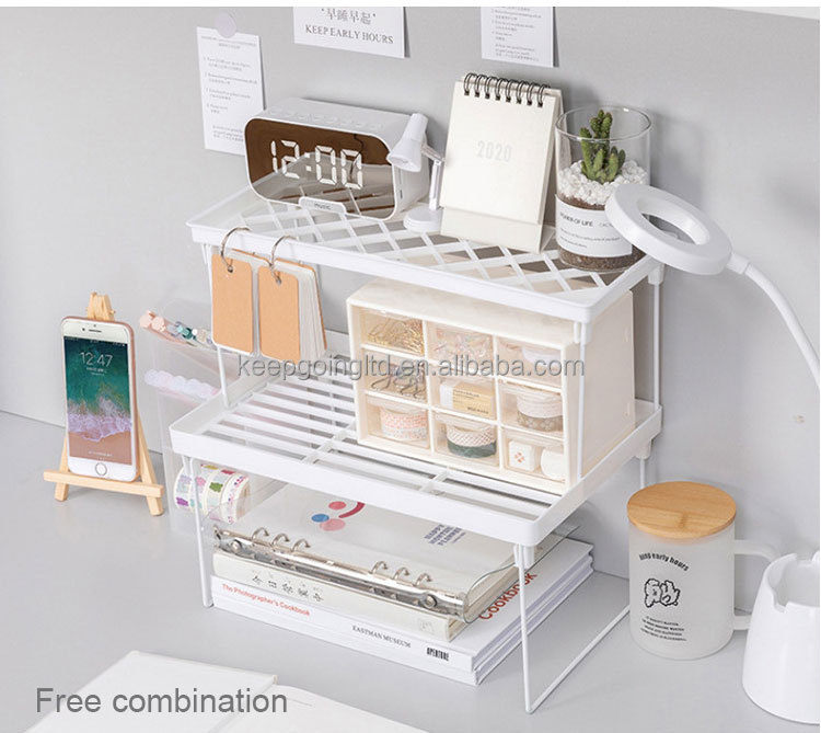 Tabletop Bookshelf  Display Shelf Desktop Organizer Shelf Storage Rack detail