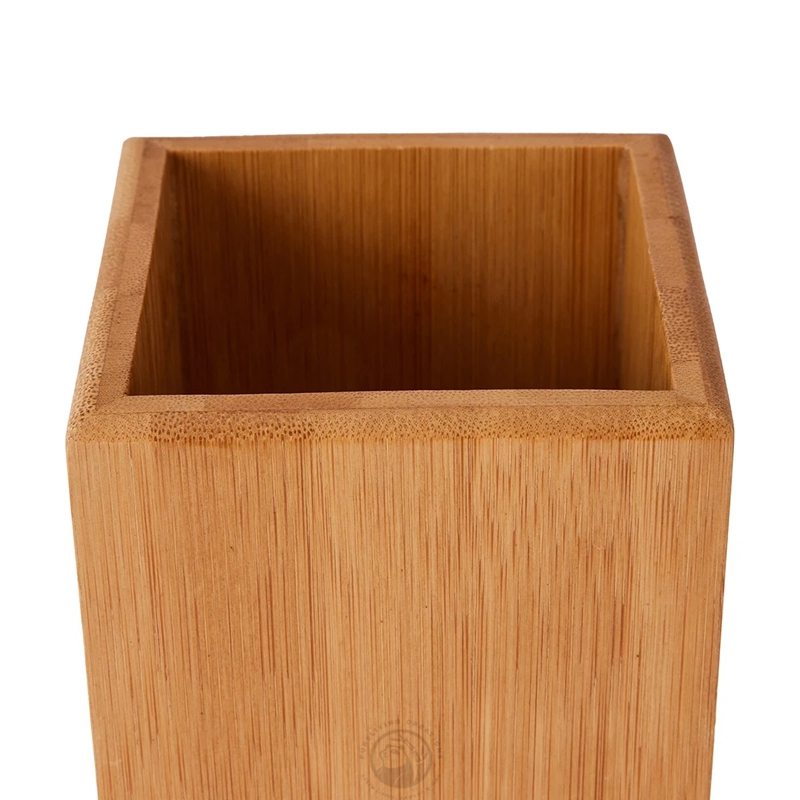 Multi-Purpose Bamboo Wood Desk Organizer Pen and Pencil Cup Holder Stand Premium Desktop & Drawer Accessory product view