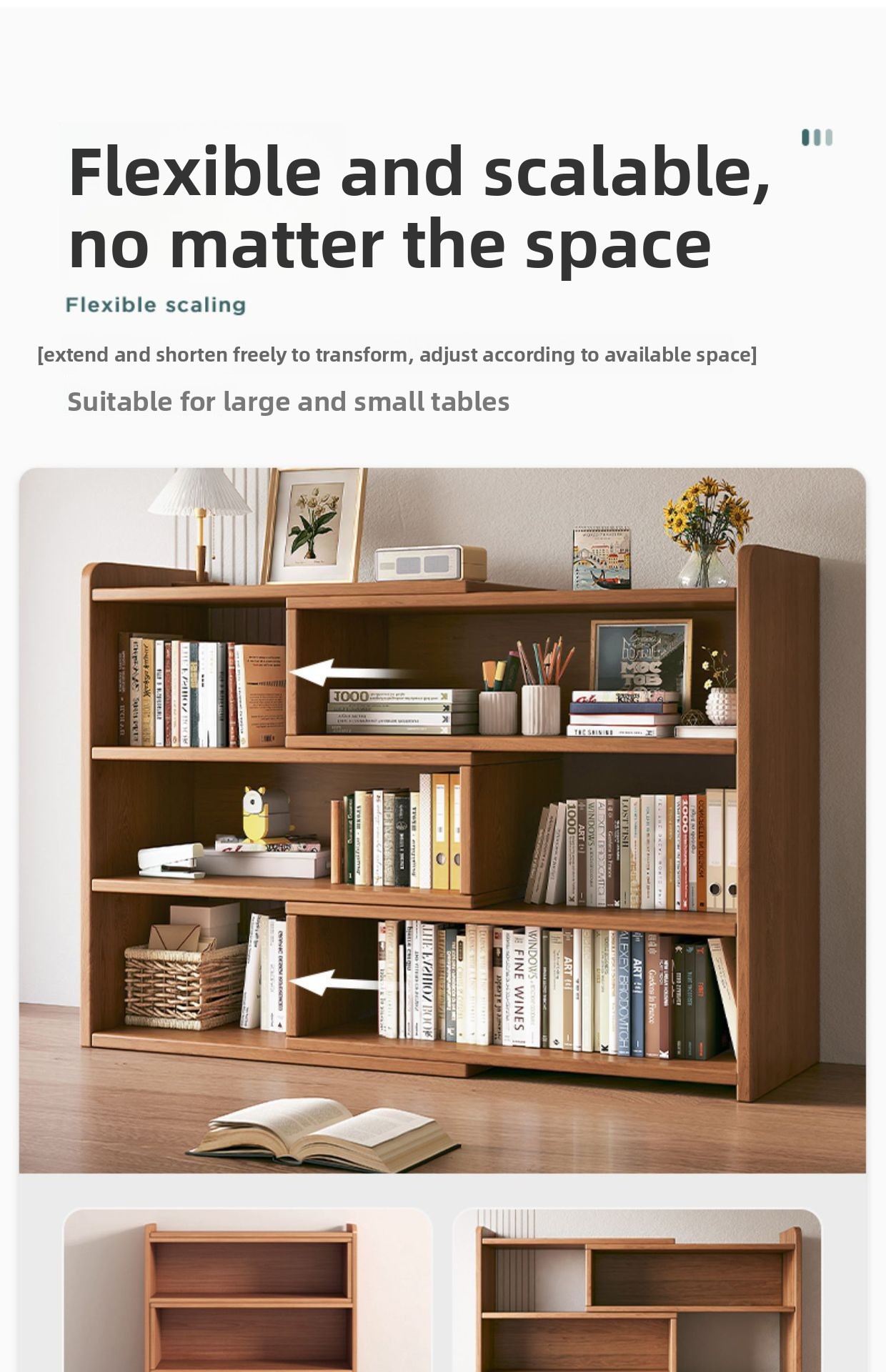 Bamboo Wood Multi-Layer Desktop Bookshelf Small Storage Rack Organizer for Office Home Student Study Bookcase Custom Logo OEM detail