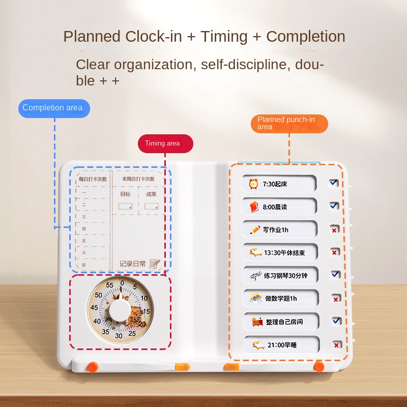 Adjustable Plastic Pin-Card Desktop Reading Rack Multi-Function Self-Discipline Bookshelf for Students Children Bookends product view