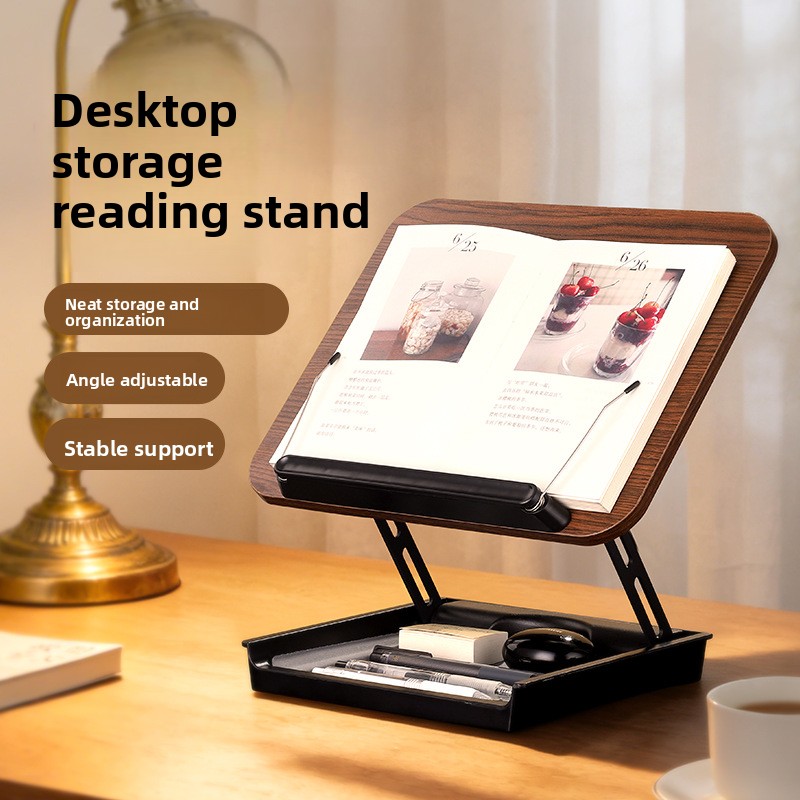 Office Cross-border Adjustable Bookshelf Reading Rack for Laptops and Tablets Desktop Stand with Other Material Made in China