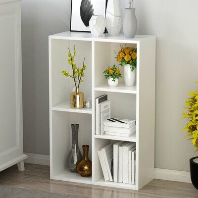 Contemporary 5-Cube Wooden Eco-Friendly Durable Bookshelves Panel Style for Home Office Living Room Workshop Modern Furniture detail